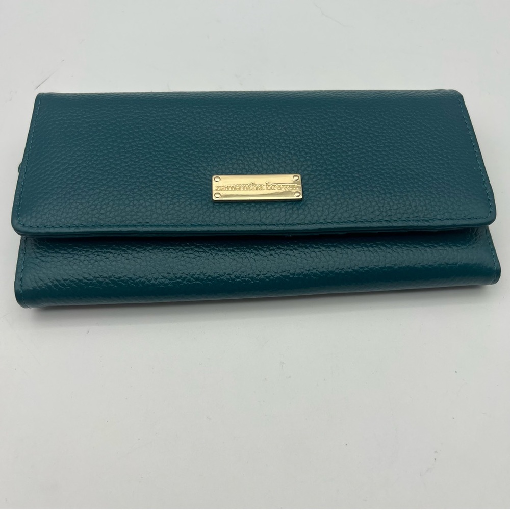 Samantha Brown Teal Leather Wallet